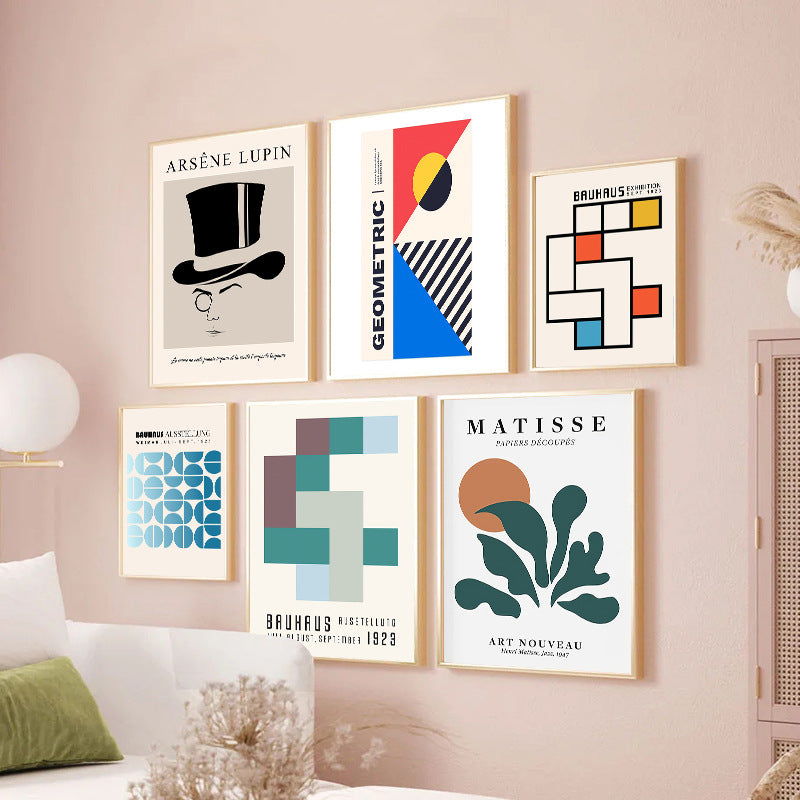 Bauhaus-Inspired Abstract Wall Art Print Homeandso