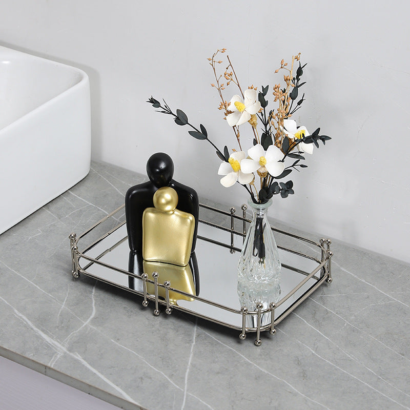 Elegant Mirrored Serving Tray Homeandso