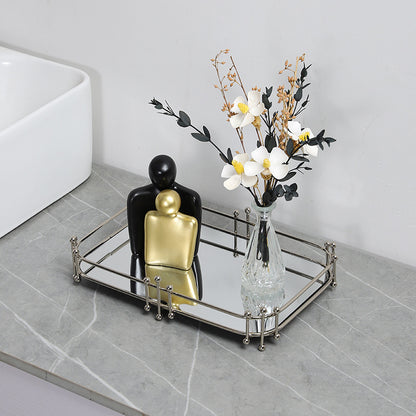 Elegant Mirrored Serving Tray Homeandso