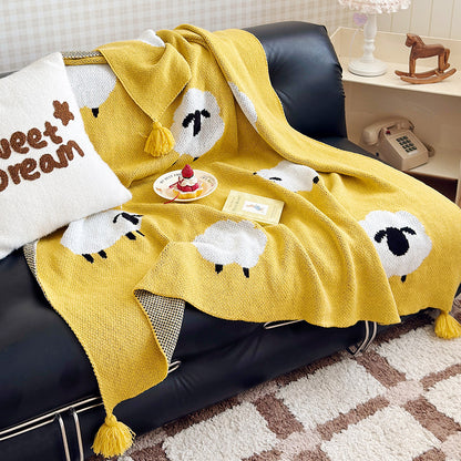 Home Decor Cozy Knit Blanket for Living Room