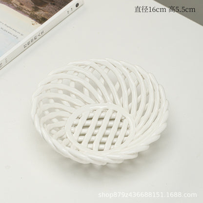 Woven Ceramic Decorative Bowl Homeandso