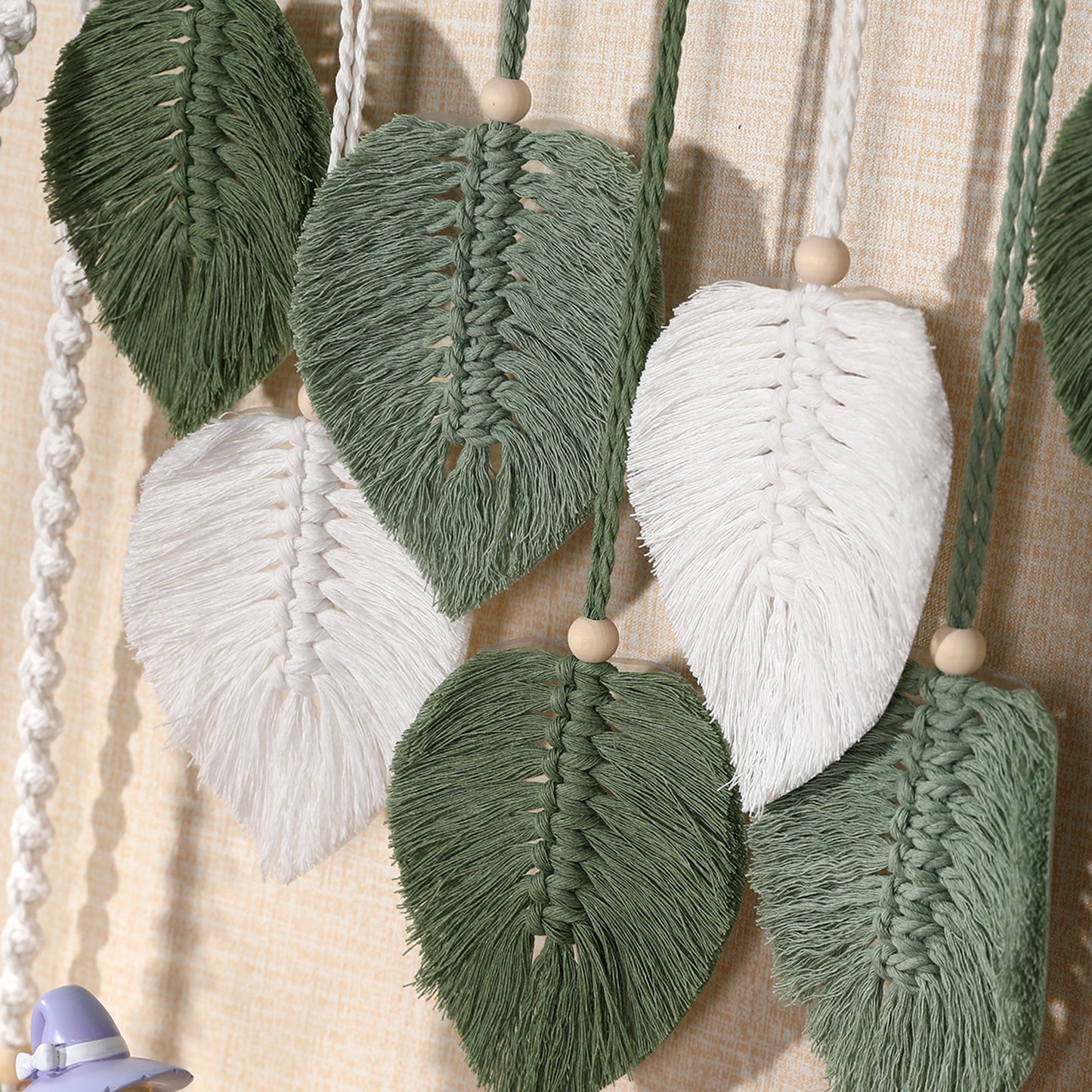 Leaf Motif Macrame Wall Hanging Homeandso