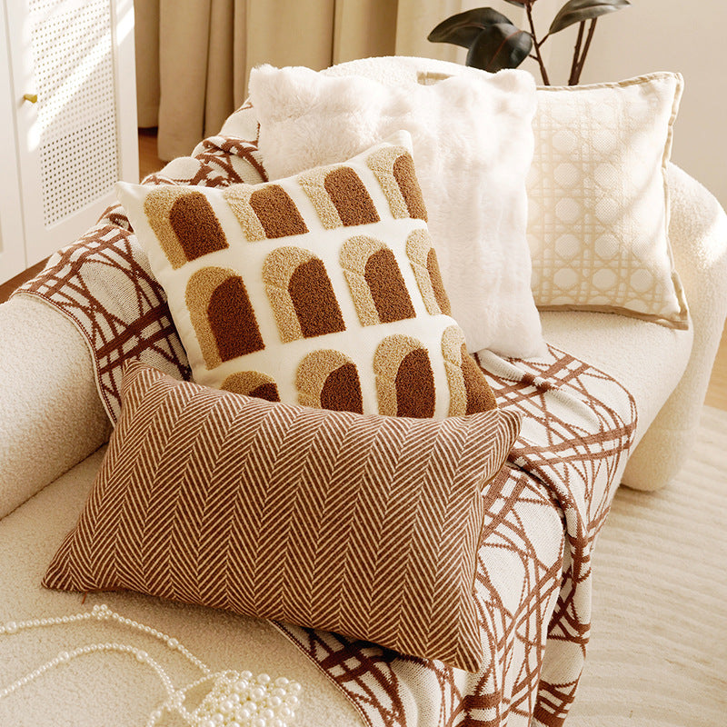 Luxurious Faux Fur Square Decorative Pillow