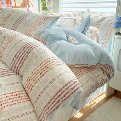 Playful Cartoon Print Duvet Cover Set Homeandso