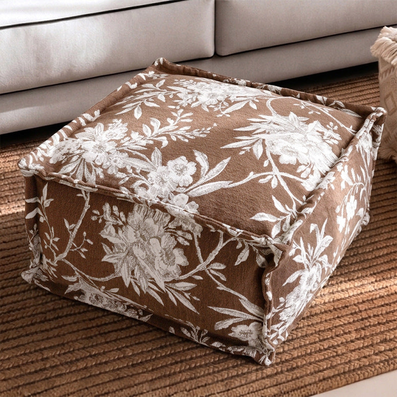 Floral Print Home Ottoman