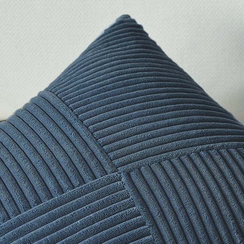Textured Ribbed Throw Pillow