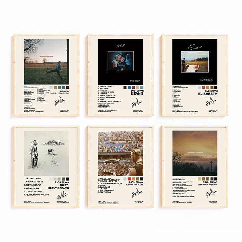Retro Music-Themed Art Print Set Homeandso