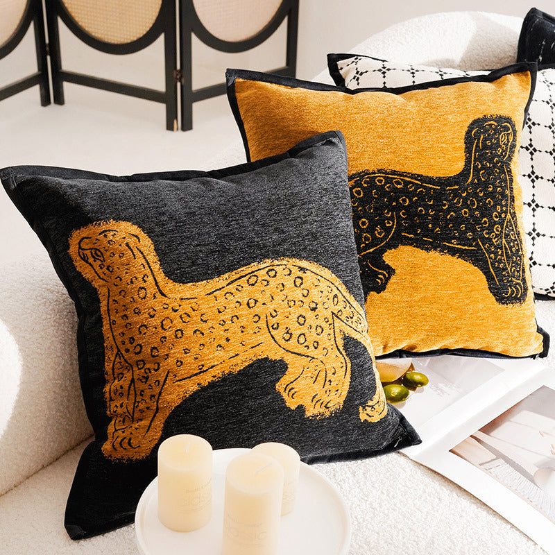 Artistic Leopard Print Decorative Throw Pillow