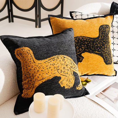 Artistic Leopard Print Decorative Throw Pillow