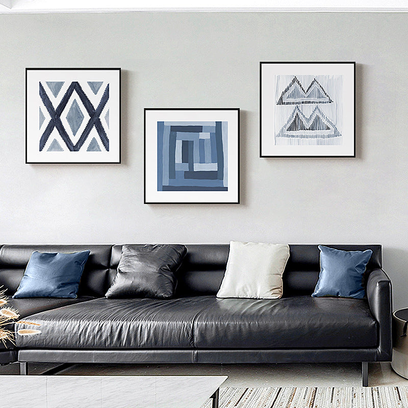 Abstract Grid Pattern Framed Art Print Homeandso