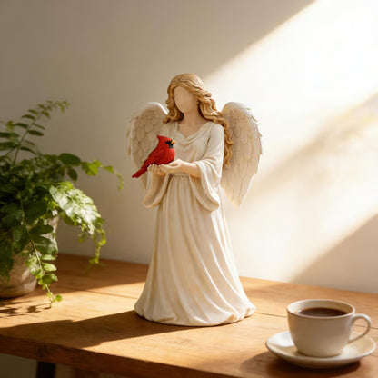 Angel Figurine with Cardinal Homeandso
