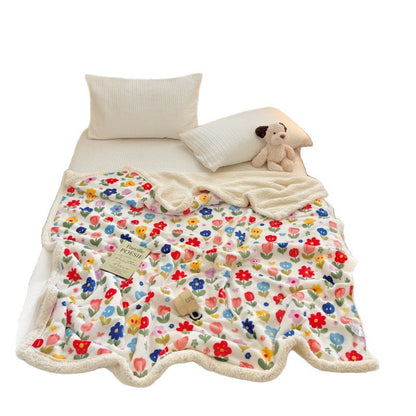 Plush Checkered Throw Blanket