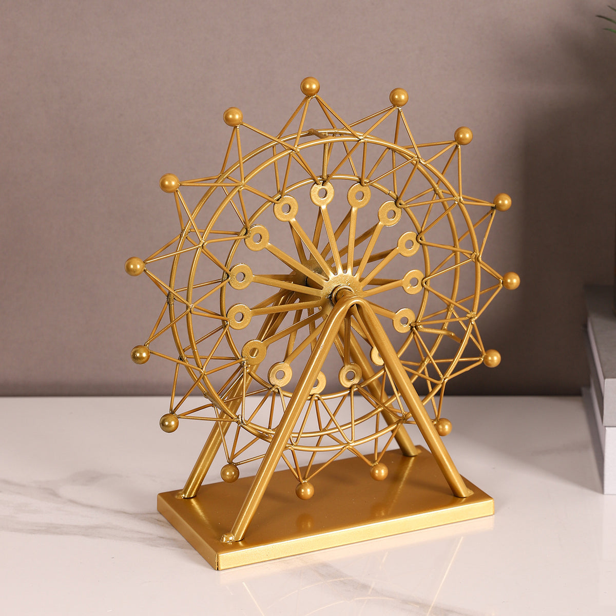 Decorative Nautical Wheel Sculpture Homeandso