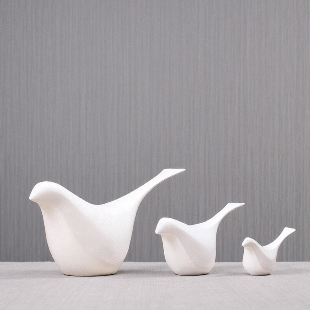 Decorative Ceramic Bird Figurine Set Homeandso