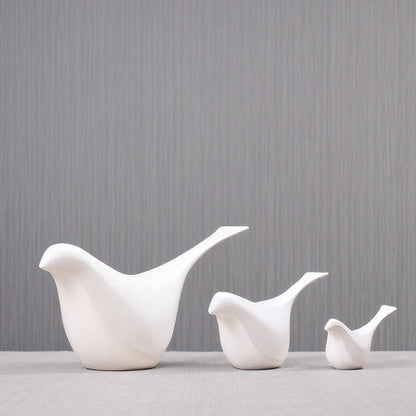 Decorative Ceramic Bird Figurine Set Homeandso