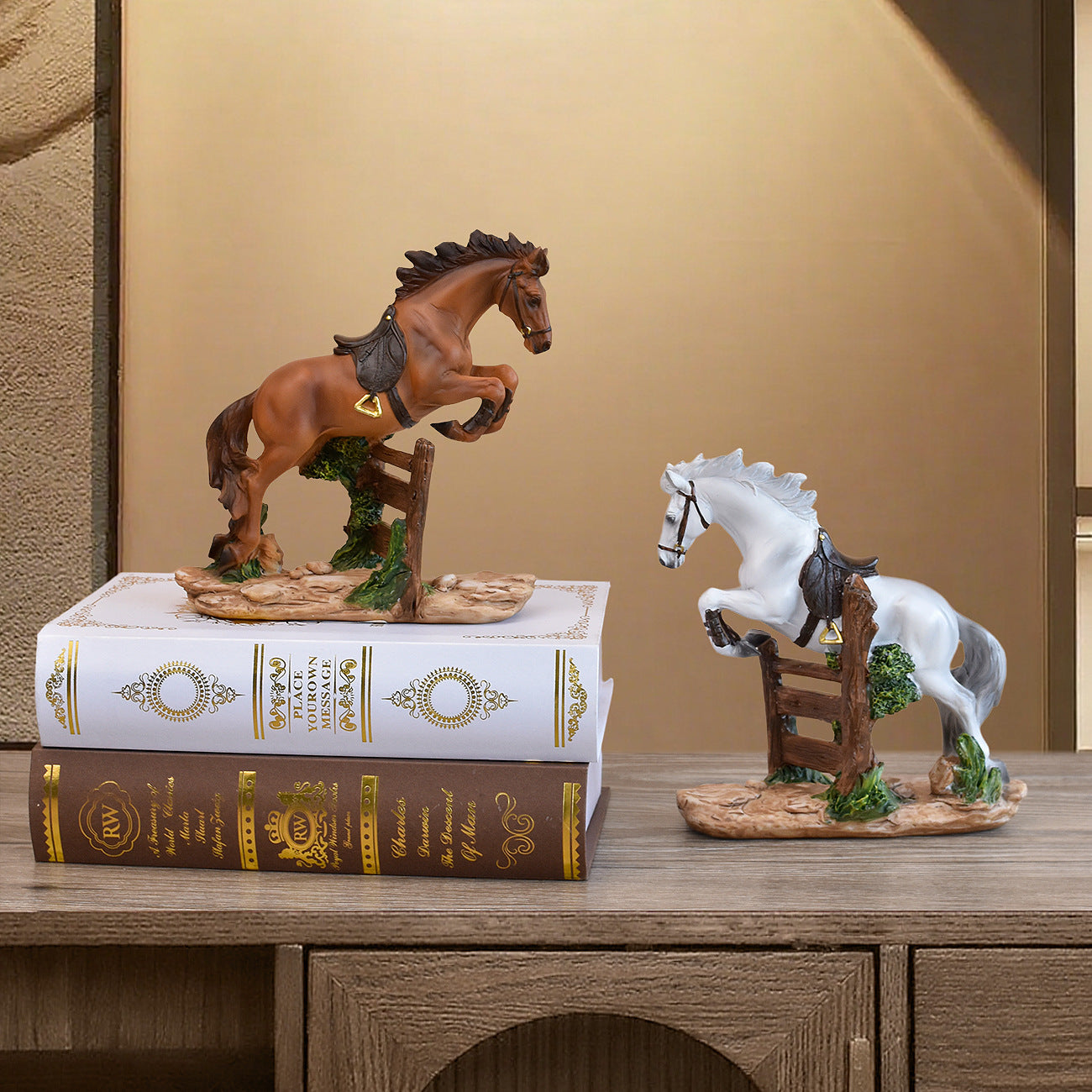 Horse Jumping Figurine Homeandso