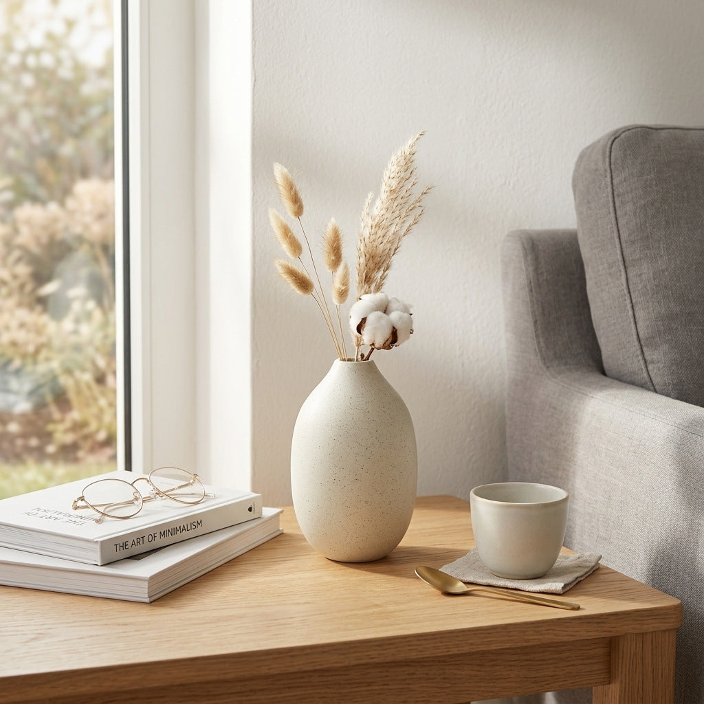 Organic Minimalist Stoneware Vase