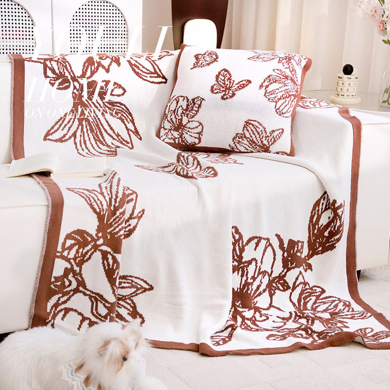 Floral Print Cozy Throw Blanket
