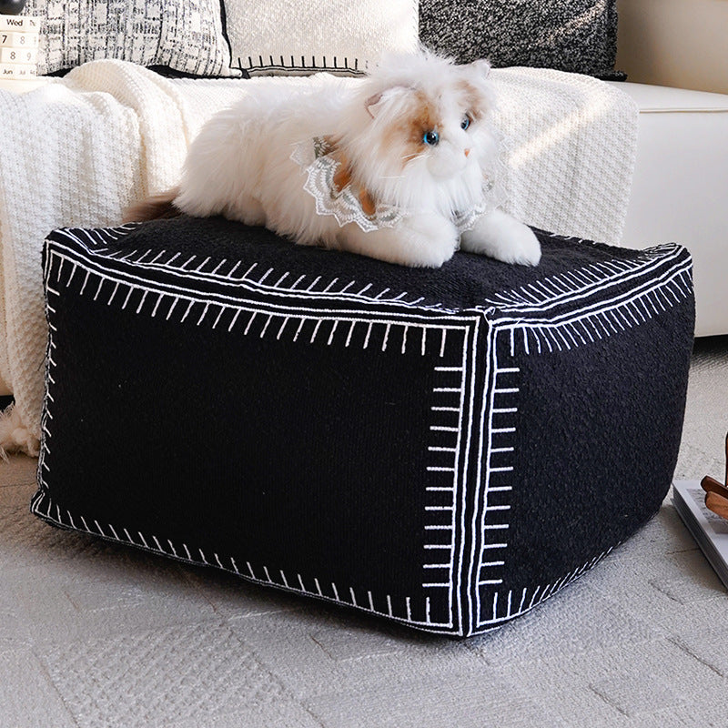 Decorative Woven Floor Pouf