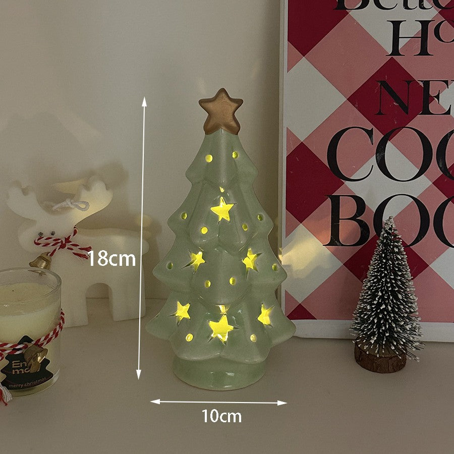 Decorative Ceramic Christmas Tree Lamp