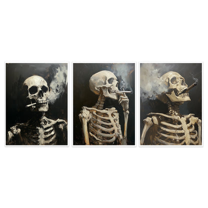 Artistic Skeleton Illustration Canvas Print Homeandso