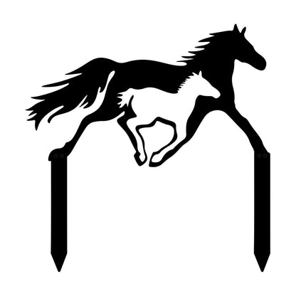 Decorative Running Horse Garden Stake Homeandso
