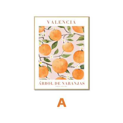 Framed Citrus Themed Botanical Wall Art Homeandso