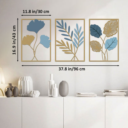 Metal Botanical Wall Art Set Homeandso