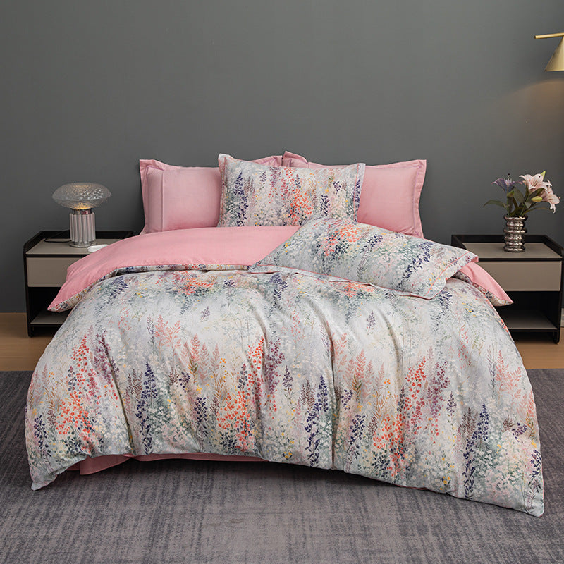 Nature-Inspired Botanical Print Duvet Cover Set