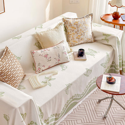 Artistic Floral Print Sofa Throw Cover