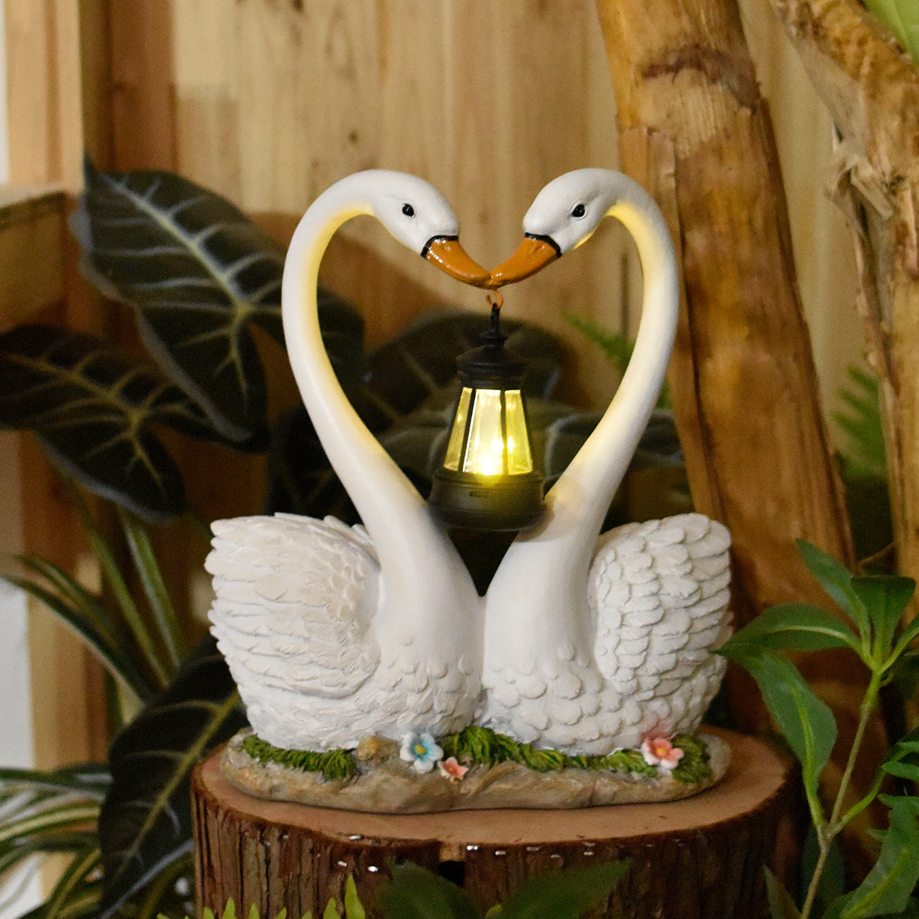Decorative Swan Lantern Homeandso