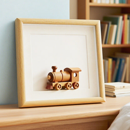 Artistic Wooden Train Shadow Box Frame