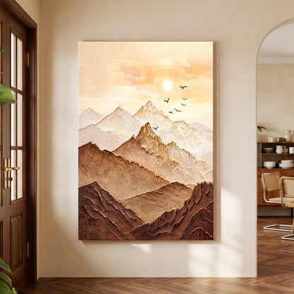 Textured Mountain Landscape Canvas Art Homeandso