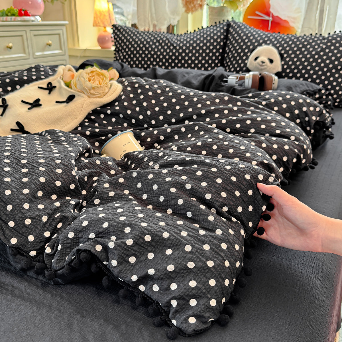 Playful Polka Dot Duvet Cover Set Homeandso