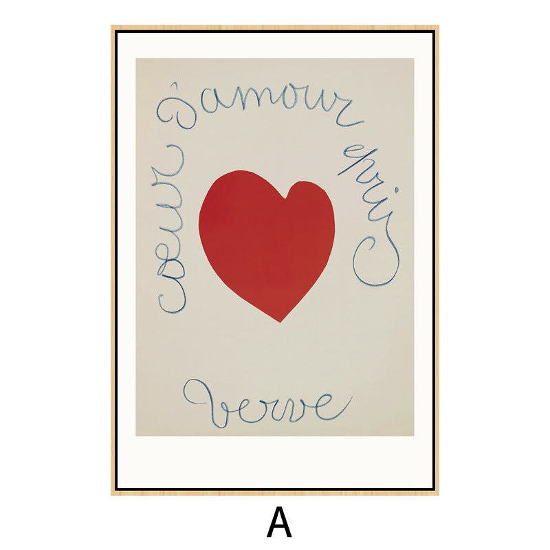 Framed Doodle Heart Wall Art Homeandso