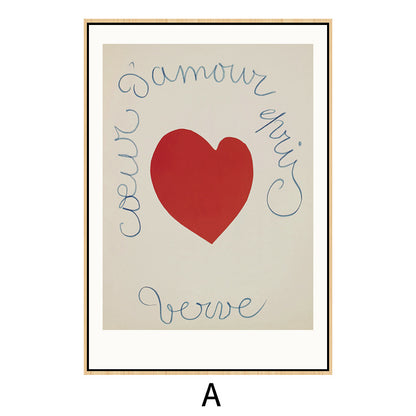 Framed Doodle Heart Wall Art Homeandso