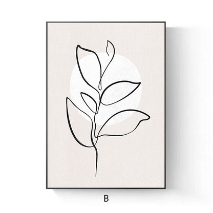 Elegant Line Drawing Floral Wall Art Homeandso
