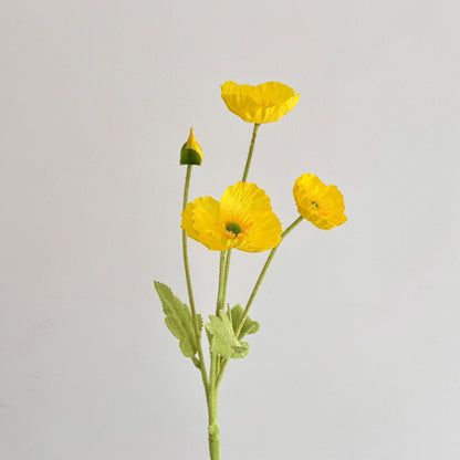 Realistic Poppy Floral Stem for Flower Arrangements