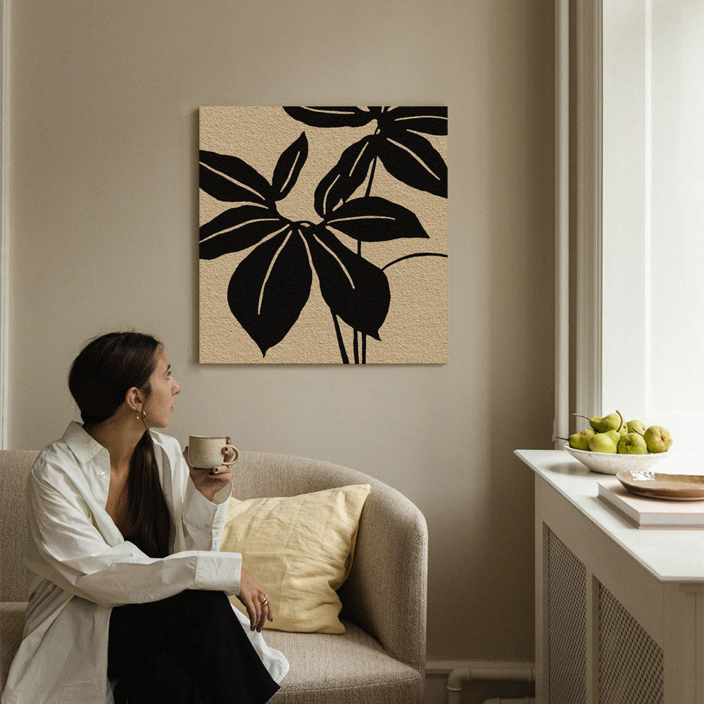 Botanical Leaf Textured Canvas Art Homeandso