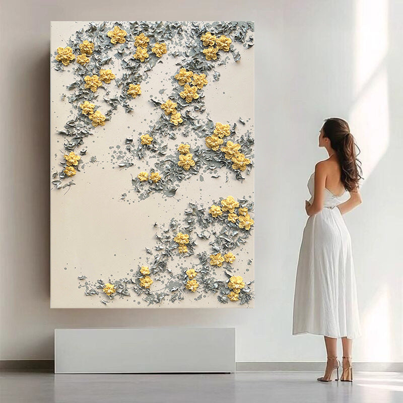Textured Floral Relief Wall Art Homeandso