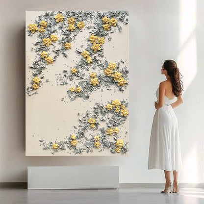 Textured Floral Relief Wall Art Homeandso