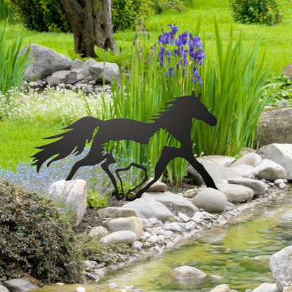 Decorative Running Horse Garden Stake Homeandso