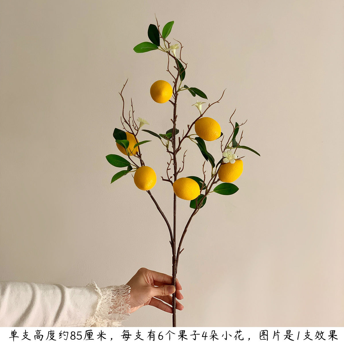 Decorative Lemon Branch Arrangement for Home Display