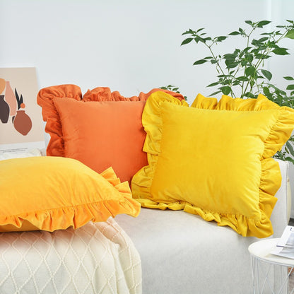 Ruffled Decorative Throw Pillow