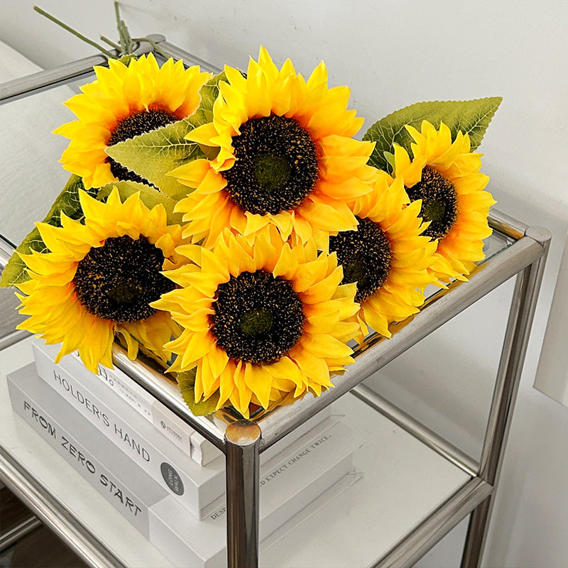 Realistic Sunflower Floral Stem for Home Decor