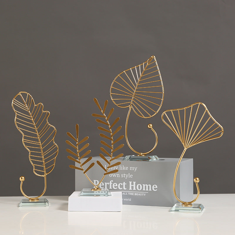 Gold Leaf Decorative Table Sculpture Homeandso