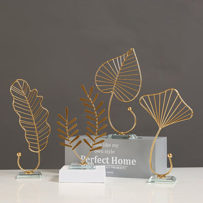 Gold Leaf Decorative Table Sculpture Homeandso