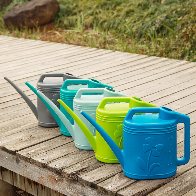 Ergonomic Watering Can with Detailed Flower Design