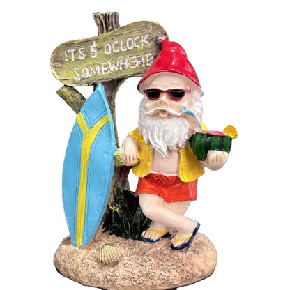 Whimsical Beach Gnome Figurine Homeandso