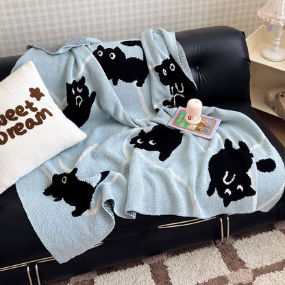 Home Decorative Cat Pattern Blanket for Cozy Living Spaces